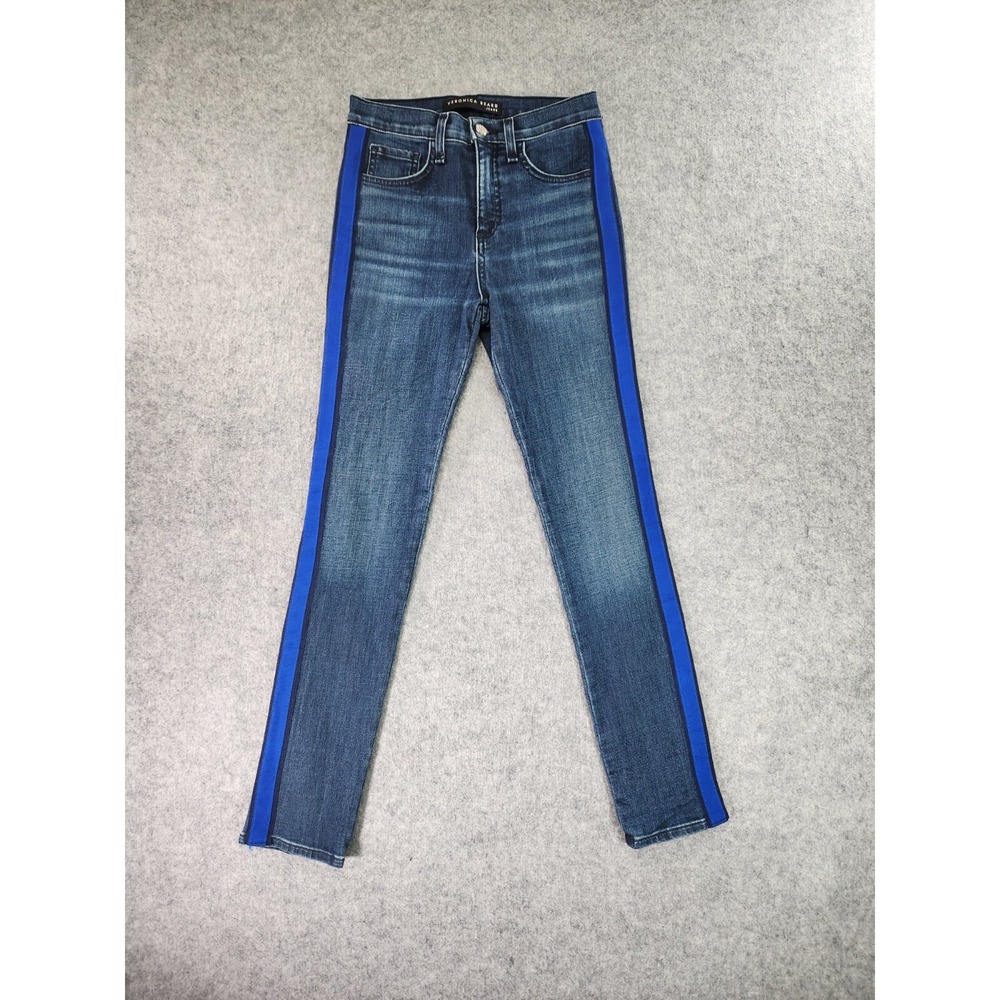 Veronica Beard Jeans Womens 24 Kate 10" Skinny Bright Blue Denim‎